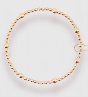 NEW BEADED BLONDES women's olive bracelet in gold
